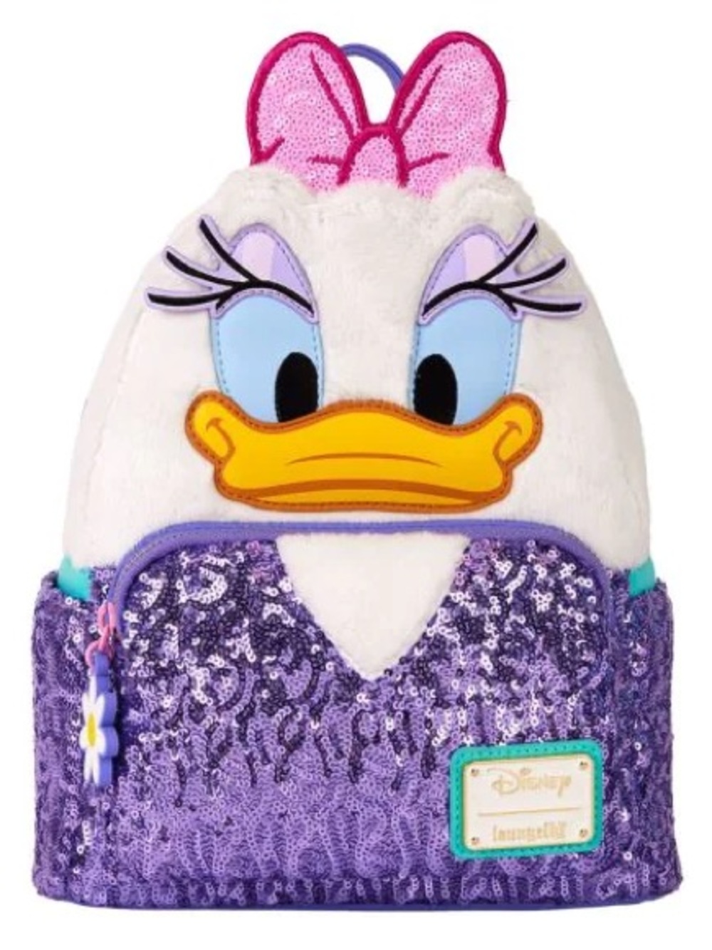 Loungefly Disney Daisy Duck Plush Mini Backpack NWT